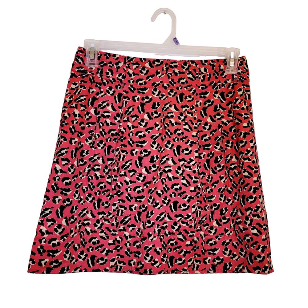 Marc by Marc Jacobs pink cheetah print cotton A-line mini skirt mob wife maximal